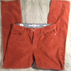 Mossimo, red corduroy pants, size 32W x 32L.